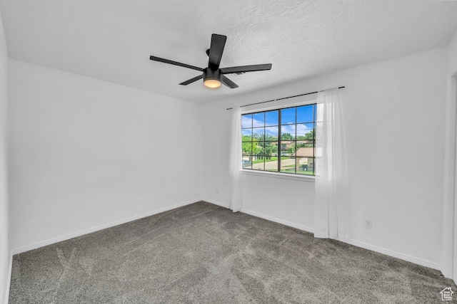2158 W 70 S, Hurricane, UT 84737 - carpeted spare room with a ceiling fan, baseboards, and a textured ceiling