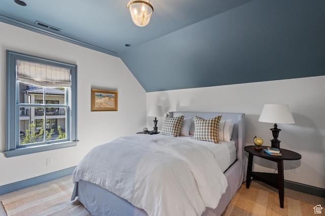 1449 Annie Cir N, Alpine, UT 84004 - carpeted bedroom featuring lofted ceiling and baseboards