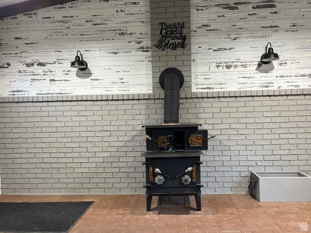 552 W 1200 N, Lehi, UT 84043 - detailed view of a wood stove and wood walls