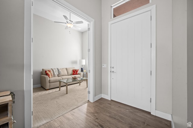 97 S 495 W, Ivins, UT 84738 - foyer featuring wood finished floors, ceiling fan, and baseboards