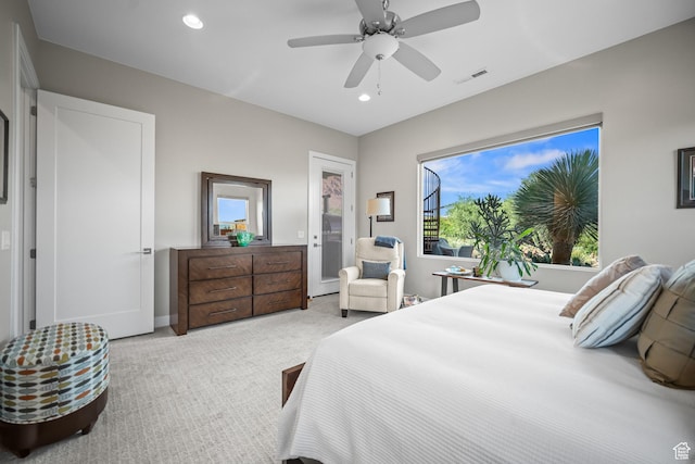 97 S 495 W, Ivins, UT 84738 - carpeted bedroom with multiple windows, recessed lighting, ceiling fan, and baseboards
