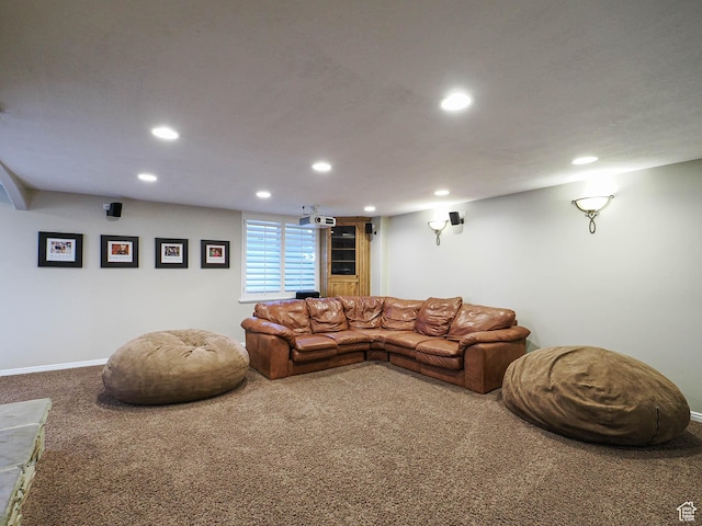 12687 S Verona Creek Way W, Riverton, UT 84065 - carpeted living area featuring recessed lighting and baseboards