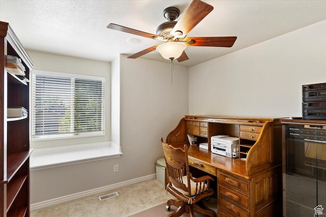 5264 S 6150 W, Hooper, UT 84315 - carpeted home office with ceiling fan and baseboards