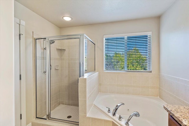 5264 S 6150 W, Hooper, UT 84315 - full bathroom with a shower stall, a tub with jets, and vanity