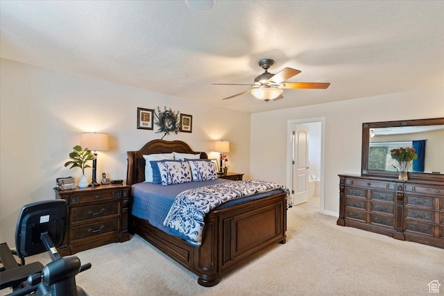 5264 S 6150 W, Hooper, UT 84315 - bedroom with light carpet, a ceiling fan, ensuite bathroom, and baseboards