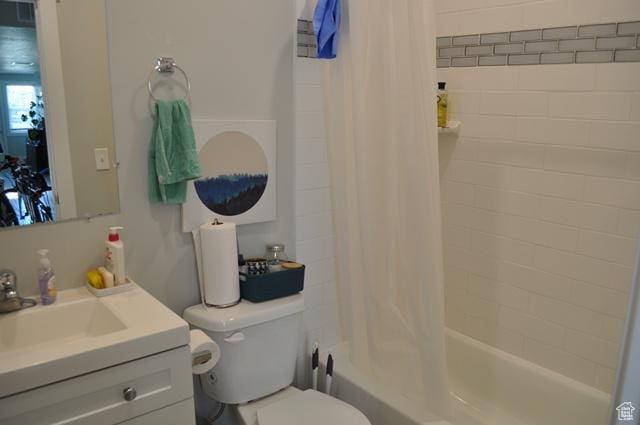 331 E Hampton Ave S, Salt Lake City, UT 84111 - bathroom with toilet, vanity, and shower / tub combo