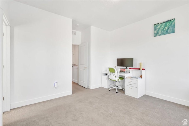 6202 W Birch Run Rd, South Jordan, UT 84009 - home office with baseboards and light carpet