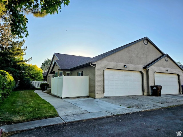 82 S Santa Rita Pl, West Jordan, UT 84088 - view of front of property with a garage, driveway, and a shingled roof