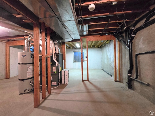 82 S Santa Rita Pl, West Jordan, UT 84088 - unfinished below grade area with strapped water heater and heating unit