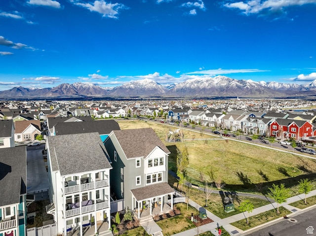 10777 S Lamond Dr W, South Jordan, UT 84009 - aerial view of residential area with a mountain backdrop