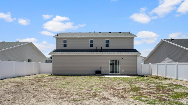 521 W 1110 N Unit Hc4, Logan, UT 84341 - back of property with a patio, a fenced backyard, and central AC unit