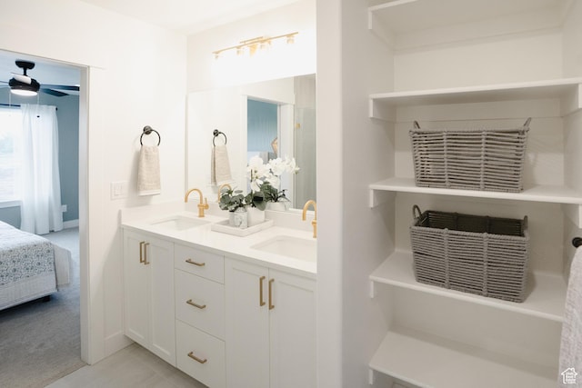 866 S 320 E Unit 168, Spanish Fork, UT 84660 - ensuite bathroom with double vanity and ceiling fan