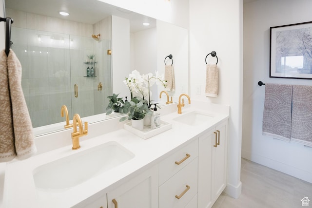 866 S 320 E Unit 168, Spanish Fork, UT 84660 - full bath featuring a stall shower, double vanity, and baseboards