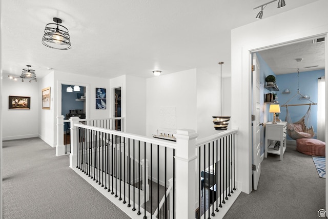 159 E Tranquil Cir, Saratoga Springs, UT 84045 - corridor with an upstairs landing, carpet floors, and baseboards