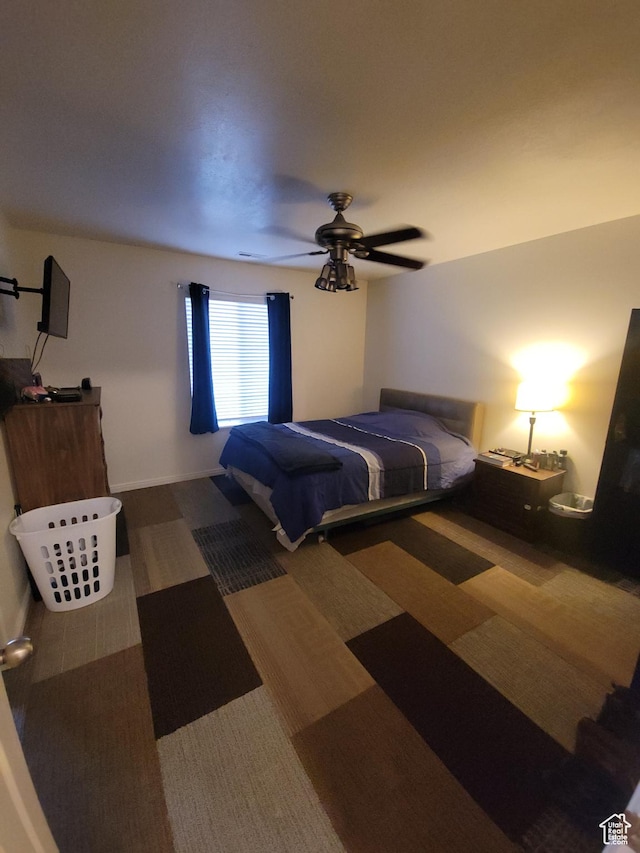 3878 W Sage Willow Dr, South Jordan, UT 84009 - carpeted bedroom with a ceiling fan