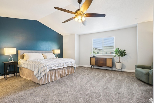 13326 S Rochdale Ln W, Herriman, UT 84096 - bedroom with vaulted ceiling, carpet flooring, and a ceiling fan