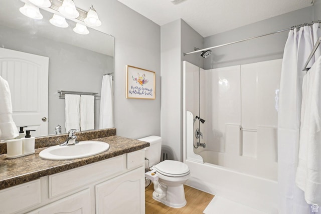 13326 S Rochdale Ln W, Herriman, UT 84096 - full bath with wood finished floors, vanity, and shower / bath combo