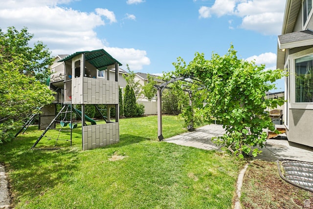 13326 S Rochdale Ln W, Herriman, UT 84096 - view of yard with a patio and a playground