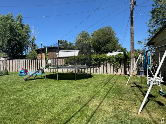 2557 W 5725 S, Roy, UT 84067 - view of yard with a trampoline