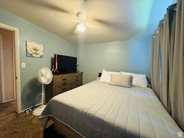 2557 W 5725 S, Roy, UT 84067 - bedroom with carpet floors, a ceiling fan, and a textured ceiling