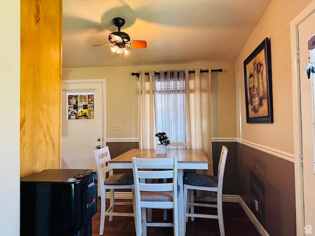 2557 W 5725 S, Roy, UT 84067 - dining space featuring ceiling fan and wood finished floors