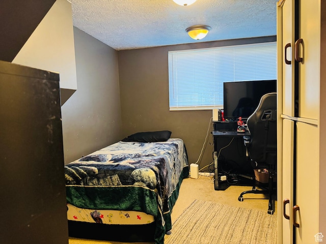 2557 W 5725 S, Roy, UT 84067 - carpeted bedroom featuring a desk and a textured ceiling