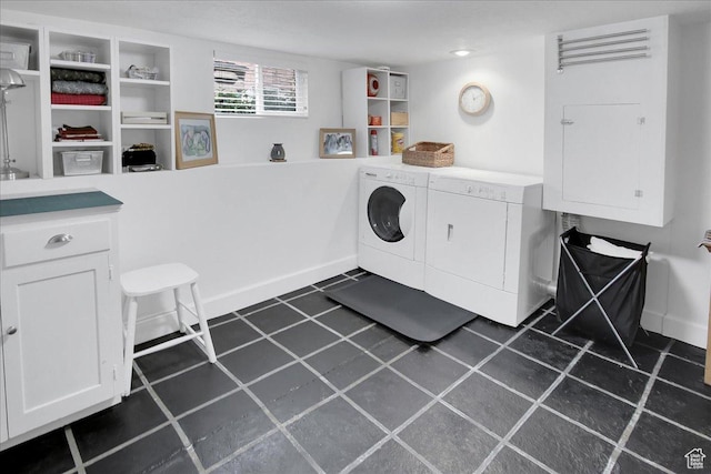 623 E Milton Ave, Salt Lake City, UT 84105 - laundry room featuring separate washer and dryer and cabinet space