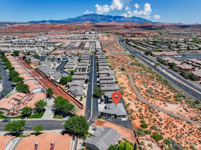 258 N Windsor Dr, Washington, UT 84780 - aerial overview of property's location with mountains and nearby suburban area