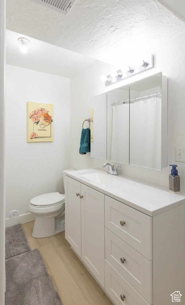 675 S 30 E, Ephraim, UT 84627 - bathroom featuring wood finished floors, vanity, and toilet