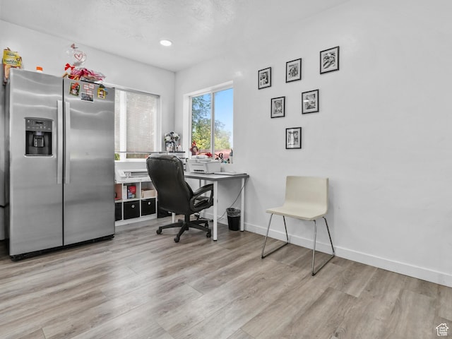 60 S Whiteside St, Layton, UT 84041 - office area with wood finished floors, baseboards, and recessed lighting