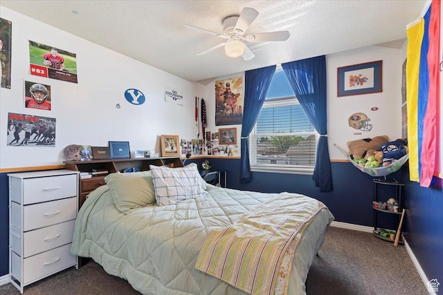 298 W 1775 N, Harrisville, UT 84414 - bedroom with carpet floors, baseboards, and ceiling fan