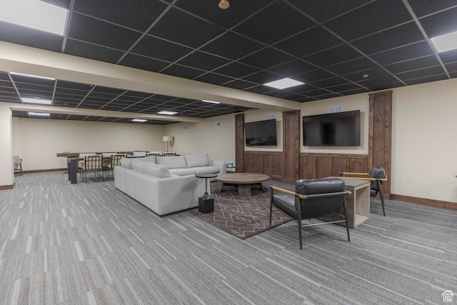 2900 Deer Valley Dr E Unit E211, Deer Valley, UT 84060 - living room with carpet, a drop ceiling, and baseboards
