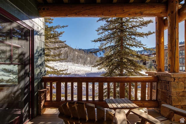 2900 Deer Valley Dr E Unit E211, Deer Valley, UT 84060 - snow covered deck with a mountain view