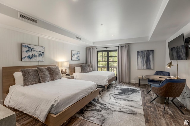 2900 Deer Valley Dr E Unit E211, Deer Valley, UT 84060 - bedroom with wood finished floors and a tray ceiling