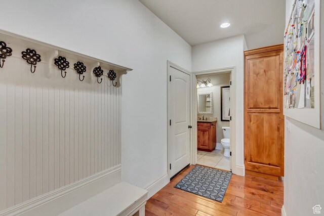 6663 W Normandy Way, Highland, UT 84003 - mudroom featuring light wood-type flooring