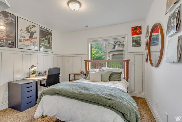 6663 W Normandy Way, Highland, UT 84003 - carpeted bedroom with wainscoting