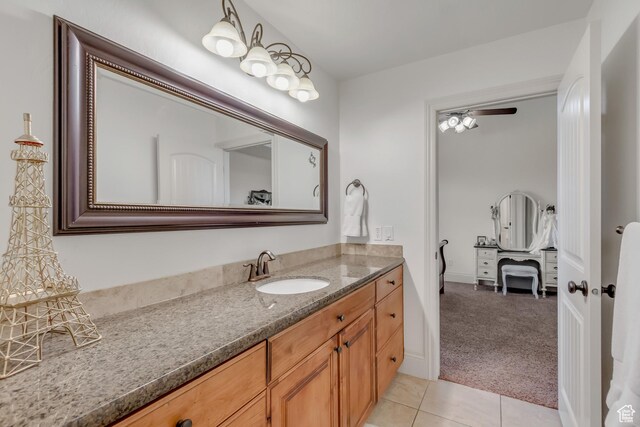 6663 W Normandy Way, Highland, UT 84003 - ensuite bathroom featuring vanity and tile patterned floors