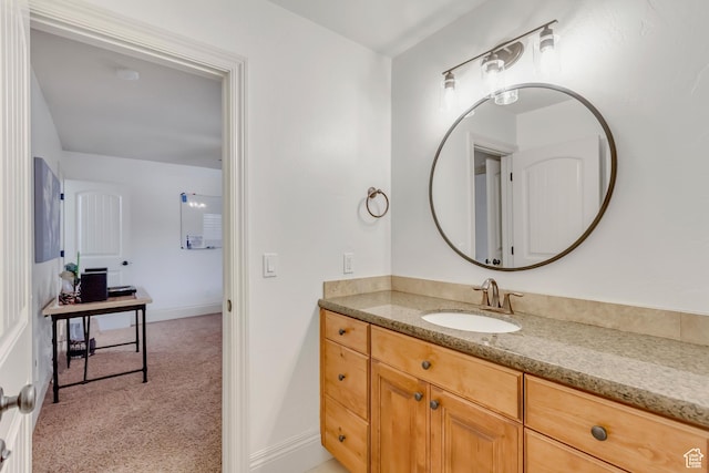 6663 W Normandy Way, Highland, UT 84003 - bathroom with vanity and baseboards
