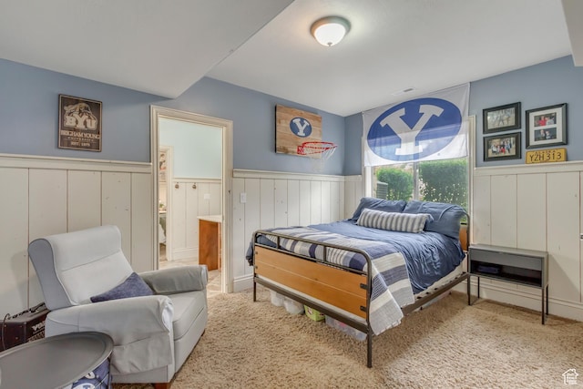 6663 W Normandy Way, Highland, UT 84003 - carpeted bedroom with a wainscoted wall