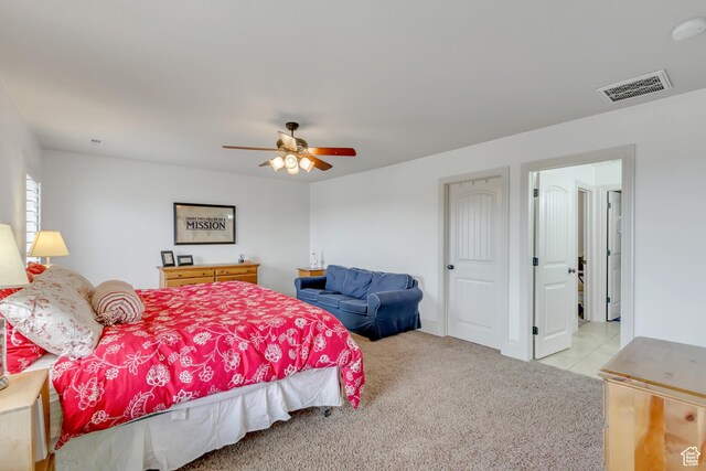 6663 W Normandy Way, Highland, UT 84003 - bedroom featuring carpet and ceiling fan