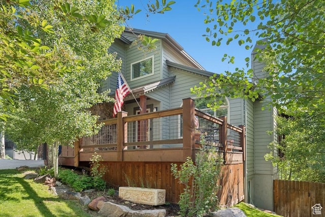 8086 N Meadowview Dr, Snyderville, UT 84098 - back of house with a deck