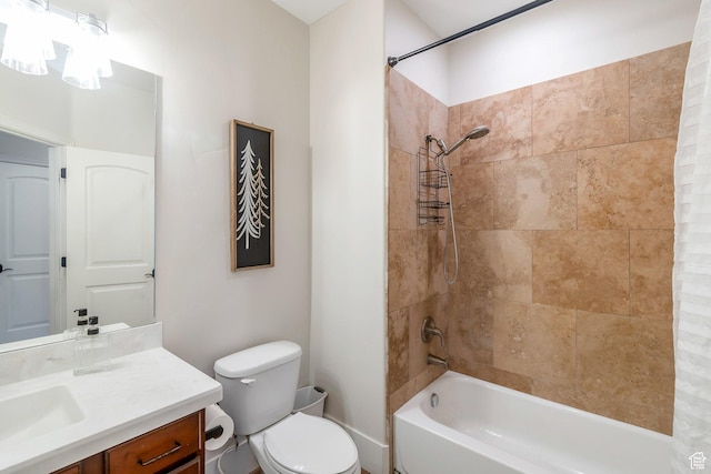 1110 S Woodland Hills Dr, Woodland Hills, UT 84653 - bathroom with vanity, toilet, and washtub / shower combination