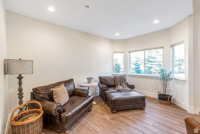 1110 S Woodland Hills Dr, Woodland Hills, UT 84653 - sitting room with light wood-style flooring, recessed lighting, and baseboards