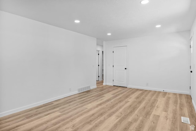 3717 W 8620 S, West Jordan, UT 84088 - spare room with recessed lighting, light wood-style floors, and baseboards