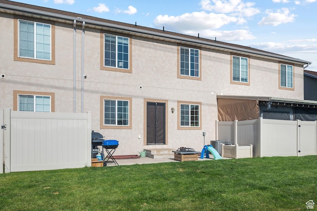 1146 S 2880 E, Spanish Fork, UT 84660 - rear view of property featuring stucco siding and entry steps