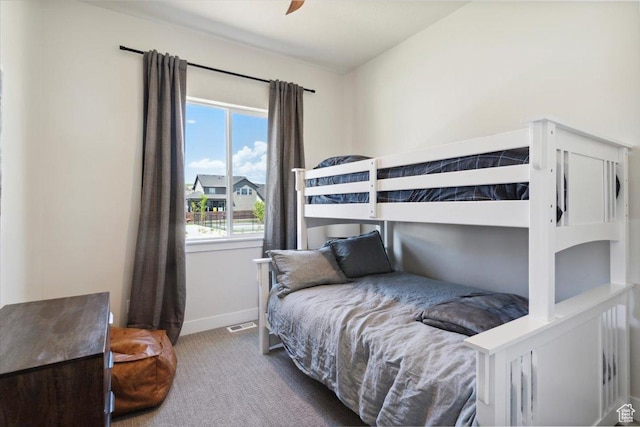 5936 N Angels Landing Dr, Mountain Green, UT 84050 - carpeted bedroom featuring baseboards and ceiling fan
