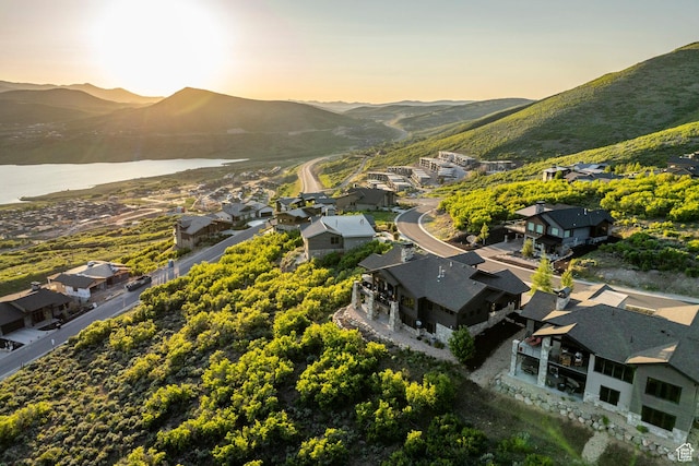 1136 E Black Hawk Way, Hideout, UT 84036 - aerial view of residential area featuring a mountain backdrop