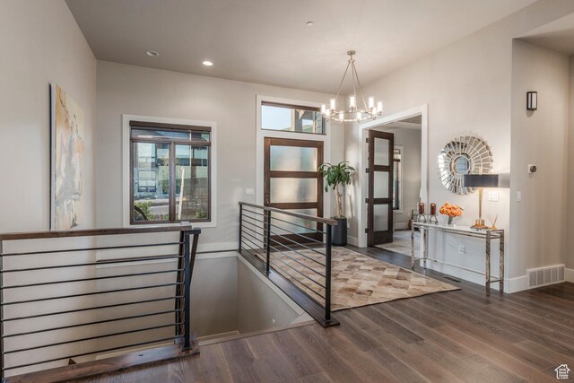 1136 E Black Hawk Way, Hideout, UT 84036 - dining area featuring a chandelier, wood finished floors, recessed lighting, and baseboards