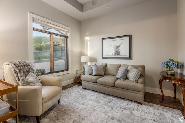 1136 E Black Hawk Way, Hideout, UT 84036 - living room featuring baseboards and wood finished floors