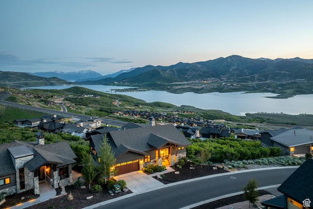 1136 E Black Hawk Way, Hideout, UT 84036 - view of mountain backdrop with a nearby body of water and nearby suburban area
